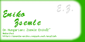 eniko zsemle business card